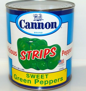 CANNON GREEN PEPPER STRIPS #10 CAN  (6EA/CS)
